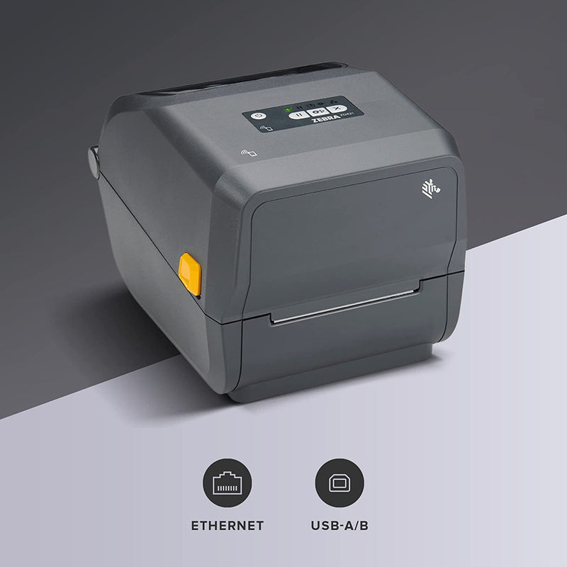 Zebra ZD421 Thermal Transfer Desktop Printer 203 dpi Print Width 4-inch USB Ethernet ZD4A042-301E00EZ
